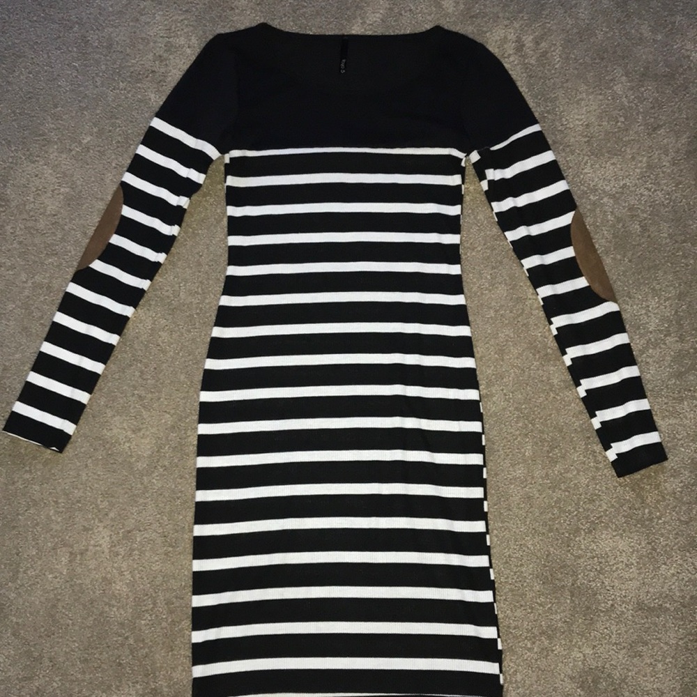 Black and White bodycon dress